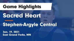 Sacred Heart  vs Stephen-Argyle Central  Game Highlights - Jan. 19, 2021