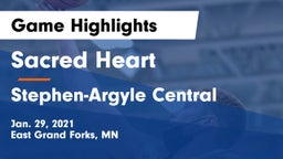 Sacred Heart  vs Stephen-Argyle Central  Game Highlights - Jan. 29, 2021