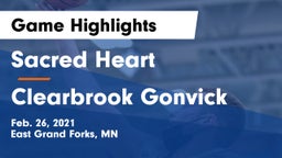 Sacred Heart  vs Clearbrook Gonvick  Game Highlights - Feb. 26, 2021