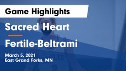 Sacred Heart  vs Fertile-Beltrami  Game Highlights - March 5, 2021