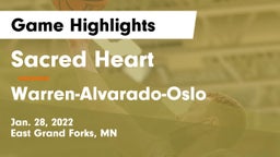 Sacred Heart  vs Warren-Alvarado-Oslo  Game Highlights - Jan. 28, 2022