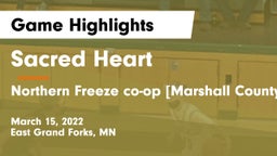 Sacred Heart  vs Northern Freeze co-op [Marshall County Central/Tri-County]  Game Highlights - March 15, 2022