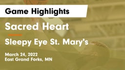 Sacred Heart  vs Sleepy Eye St. Mary's  Game Highlights - March 24, 2022