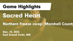 Sacred Heart  vs Northern Freeze co-op [Marshall County Central/Tri-County]  Game Highlights - Dec. 15, 2023