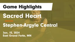 Sacred Heart  vs Stephen-Argyle Central  Game Highlights - Jan. 15, 2024