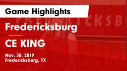 Fredericksburg  vs CE KING Game Highlights - Nov. 30, 2019