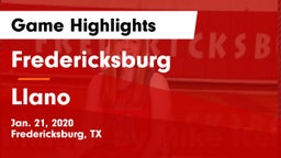 Fredericksburg  vs Llano  Game Highlights - Jan. 21, 2020