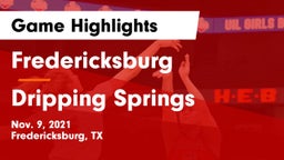 Fredericksburg  vs Dripping Springs  Game Highlights - Nov. 9, 2021