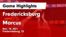 Fredericksburg  vs Marcus  Game Highlights - Nov. 18, 2021