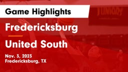 Fredericksburg  vs United South  Game Highlights - Nov. 3, 2023