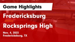 Fredericksburg  vs Rocksprings High Game Highlights - Nov. 4, 2023