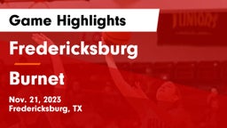 Fredericksburg  vs Burnet  Game Highlights - Nov. 21, 2023