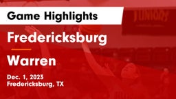 Fredericksburg  vs Warren  Game Highlights - Dec. 1, 2023