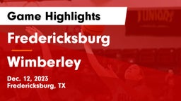 Fredericksburg  vs Wimberley  Game Highlights - Dec. 12, 2023