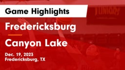 Fredericksburg  vs Canyon Lake  Game Highlights - Dec. 19, 2023