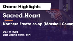 Sacred Heart  vs Northern Freeze co-op [Marshall County Central/Tri-County]  Game Highlights - Dec. 2, 2021