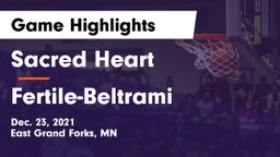 Sacred Heart  vs Fertile-Beltrami  Game Highlights - Dec. 23, 2021