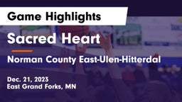 Sacred Heart  vs Norman County East-Ulen-Hitterdal Game Highlights - Dec. 21, 2023