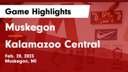 Muskegon  vs Kalamazoo Central  Game Highlights - Feb. 28, 2023