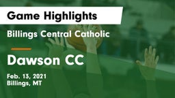 Billings Central Catholic  vs Dawson CC Game Highlights - Feb. 13, 2021