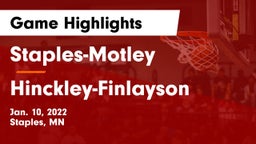 Staples-Motley  vs Hinckley-Finlayson  Game Highlights - Jan. 10, 2022