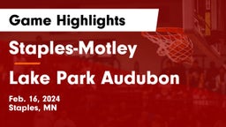 Staples-Motley  vs Lake Park Audubon  Game Highlights - Feb. 16, 2024