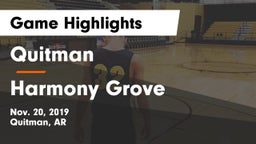 Quitman  vs Harmony Grove  Game Highlights - Nov. 20, 2019