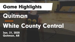Quitman  vs White County Central Game Highlights - Jan. 21, 2020