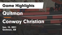 Quitman  vs Conway Christian  Game Highlights - Jan. 15, 2021
