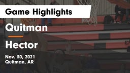 Quitman  vs Hector  Game Highlights - Nov. 30, 2021