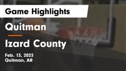 Quitman  vs Izard County  Game Highlights - Feb. 13, 2023