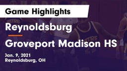 Reynoldsburg  vs Groveport Madison HS Game Highlights - Jan. 9, 2021