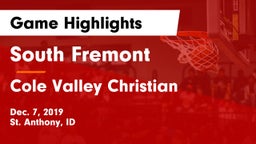 South Fremont  vs Cole Valley Christian Game Highlights - Dec. 7, 2019