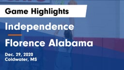 Independence  vs Florence Alabama Game Highlights - Dec. 29, 2020
