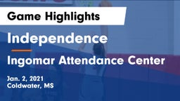 Independence  vs Ingomar Attendance Center Game Highlights - Jan. 2, 2021