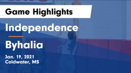 Independence  vs Byhalia Game Highlights - Jan. 19, 2021