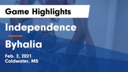 Independence  vs Byhalia Game Highlights - Feb. 2, 2021
