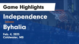 Independence  vs Byhalia Game Highlights - Feb. 4, 2023