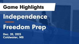Independence  vs Freedom Prep Game Highlights - Dec. 20, 2023