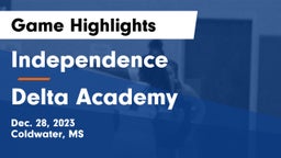 Independence  vs Delta Academy  Game Highlights - Dec. 28, 2023