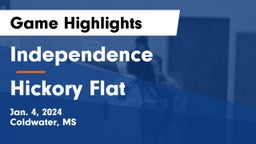 Independence  vs Hickory Flat Game Highlights - Jan. 4, 2024