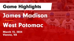 James Madison  vs West Potomac  Game Highlights - March 15, 2024