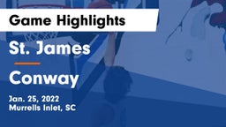 St. James  vs Conway  Game Highlights - Jan. 25, 2022