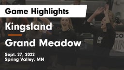 Kingsland  vs Grand Meadow  Game Highlights - Sept. 27, 2022