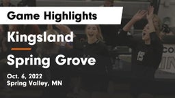 Kingsland  vs Spring Grove  Game Highlights - Oct. 6, 2022