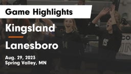 Kingsland  vs Lanesboro  Game Highlights - Aug. 29, 2023
