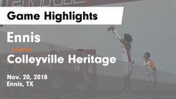 Ennis  vs Colleyville Heritage  Game Highlights - Nov. 20, 2018