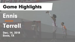 Ennis  vs Terrell  Game Highlights - Dec. 14, 2018