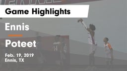 Ennis  vs Poteet  Game Highlights - Feb. 19, 2019