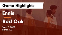 Ennis  vs Red Oak  Game Highlights - Jan. 7, 2020